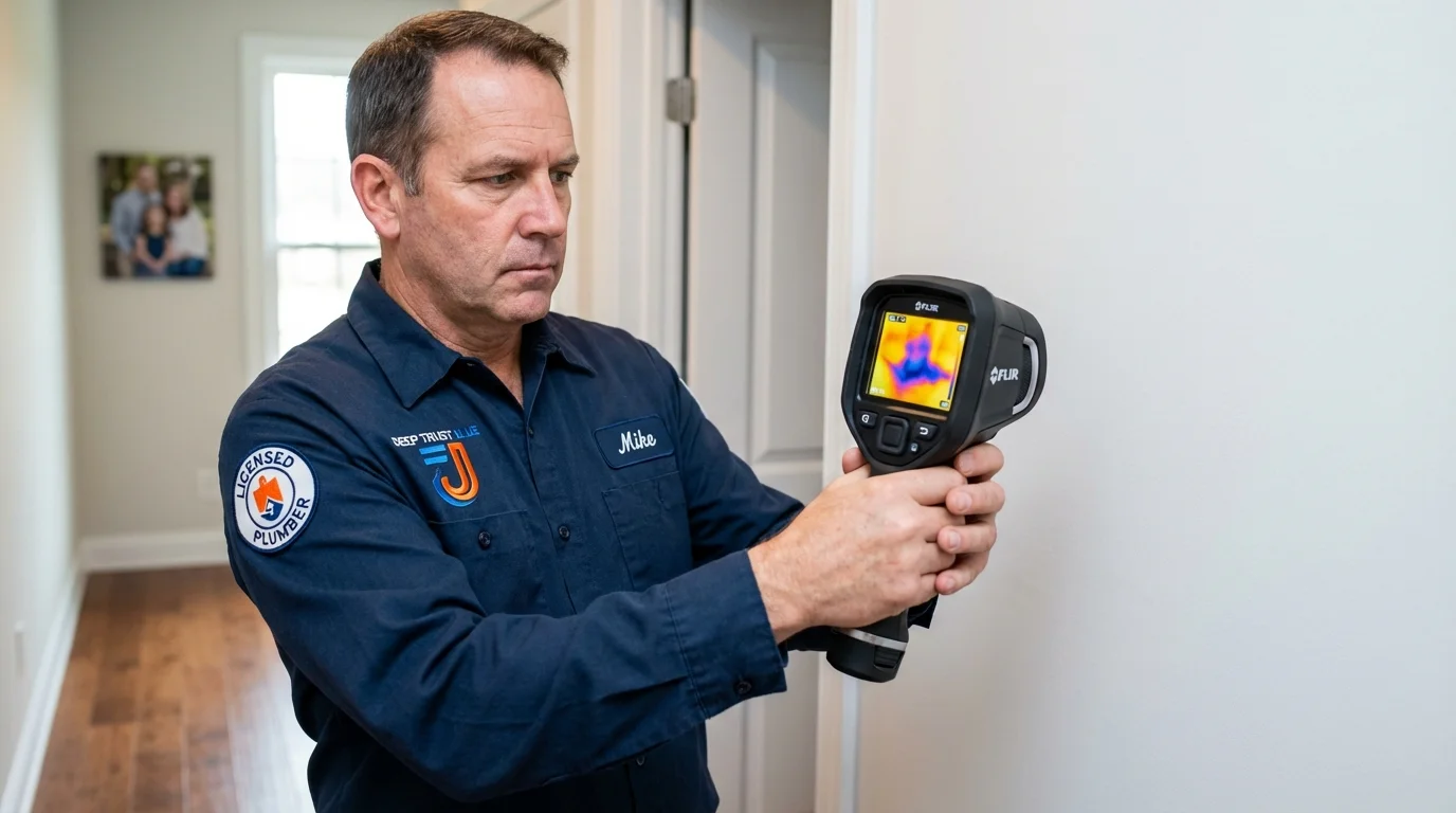 Thermal imaging leak detection by Johns Plumbing LLC in Cornwall
